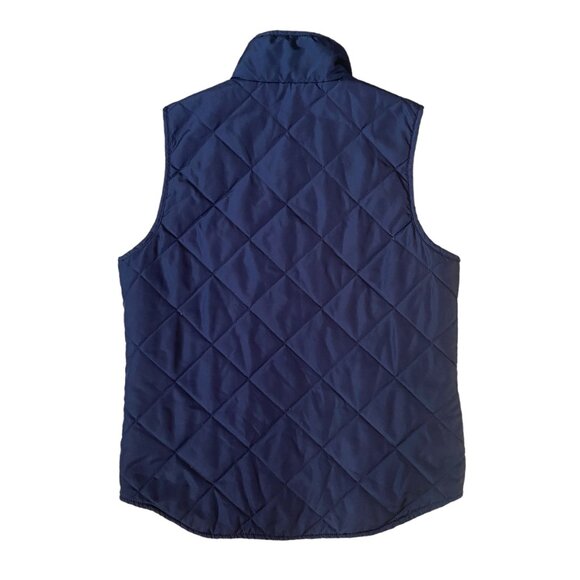 G.H.Bass & Co. dark blue women's XS collared sleeveless zip up puffer vest - Picture 7 of 10